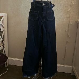 Zara Dark Wash High Waist Pocket Jeans - Size 2